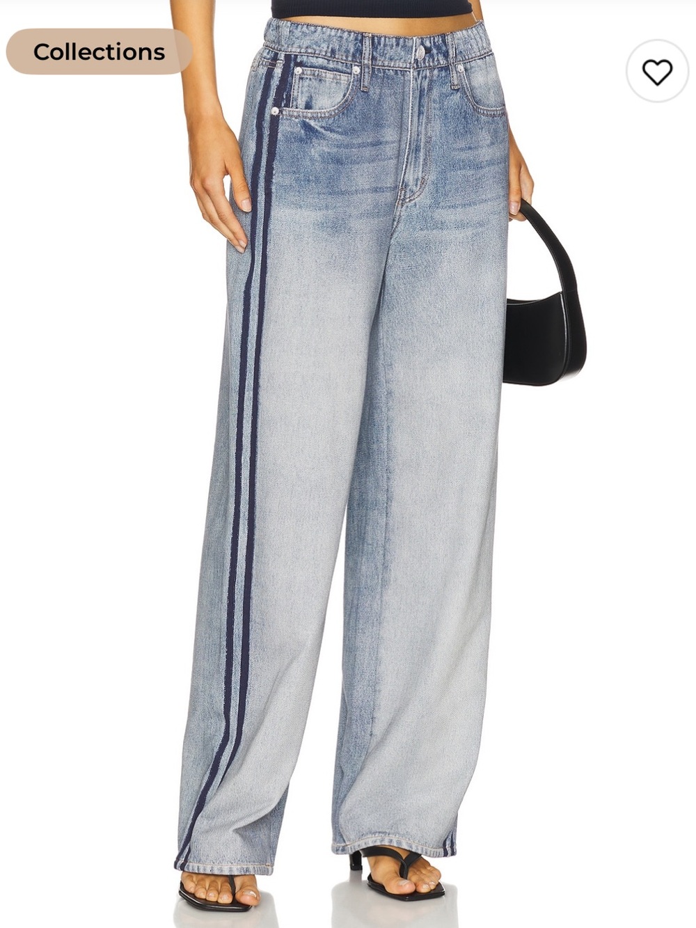 rag & bone miramar Wide-Leg Track Jeans in Coney